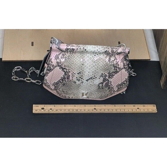Karl Lagerfeld Bag - Exotic, Reptile, Pink, Adjustable Chain Strap, Small - Picture 7 of 16